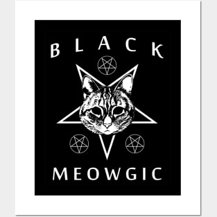 Black Meowgic Posters and Art